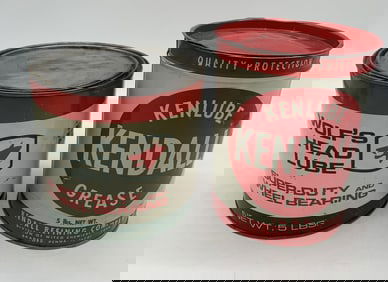 Kendall and Wolf's Head Lube 5 lb cans