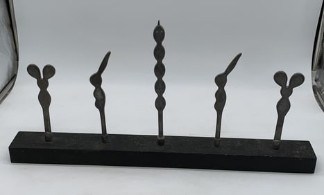 5 vintage aluminum industrial balloon molds