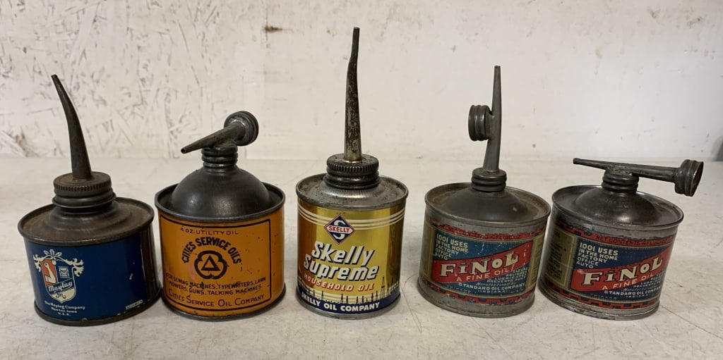 5 small oiler cans (Maytag, Cities Service etc.) (1 of 4)