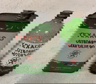 Texaco Outboard bottle and can