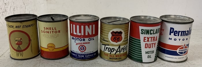 6 adv. tin banks; Imperial, Illini, Shell, Sinclai