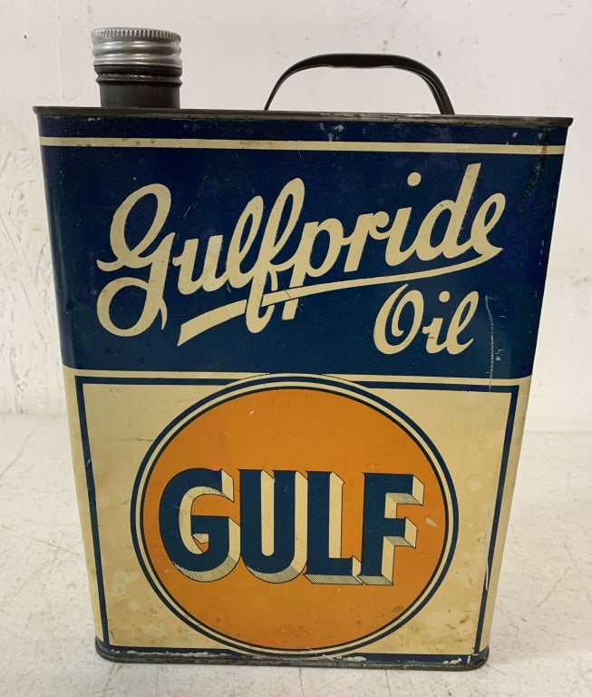 Gulf Gulfpride Oil 1 gallon can (1 of 6)