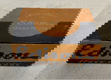 full box of Edison 4 spark plugs