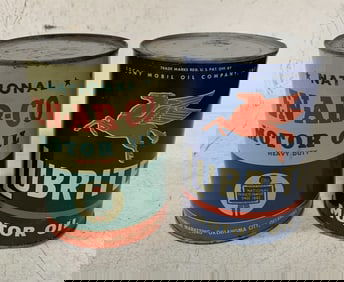 full EN-AR-CO and Lubrite qt. oil cans