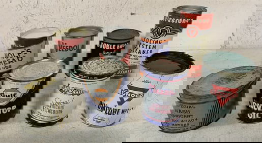 8 automotive related product cans