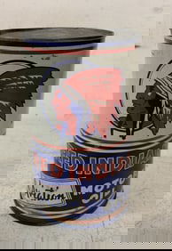 Red Indian Aviation Motor Oil Imperial Qt. can