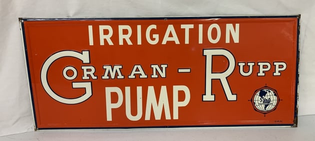 Gorman-Rupp Irrigation Pump metal adv. sign
