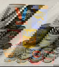 9 full qt. motor oil cans