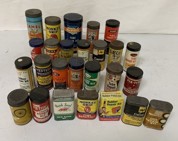 26 tire repair kits; about 3/4 have contents