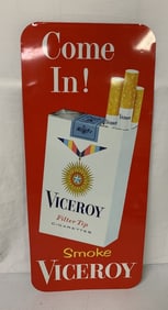 Viceroy cigarette thin metal adv. sign