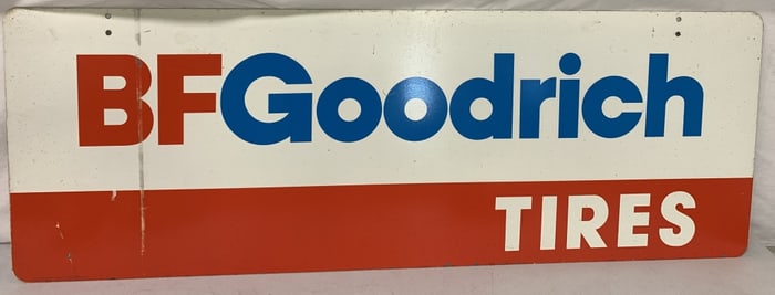 BF Goodrich Tires double-sided metal sign