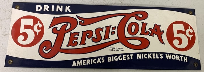 reproduction Pepsi-Cola porcelain sign