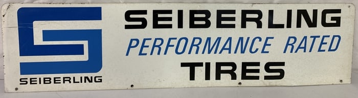 Seiberling Tires double-sided metal sign