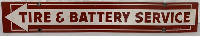Tire & Battery Service double-sided sign