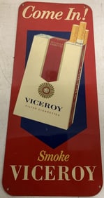 Viceroy cigarette thin metal adv. sign