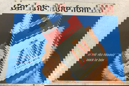 L&M cigarettes metal sign