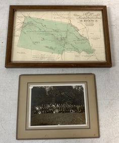 (2) Hepanna Tribe Band Photo & Framed Map