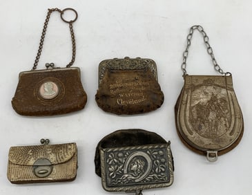 (5) Vintage Coin Purses Ball's Watches others