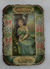 Tin Rockford Watches Advertising Tray