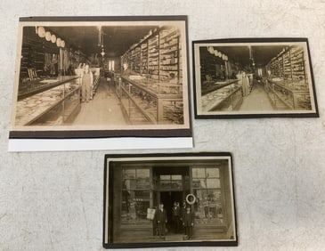 lot of 3 Old Store Photographs