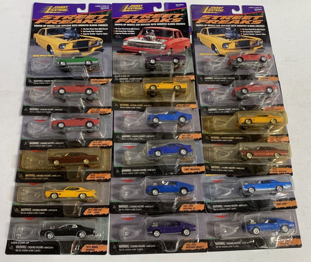 15+ Johnny Lightning Street Freaks: various models, all in original blister packs