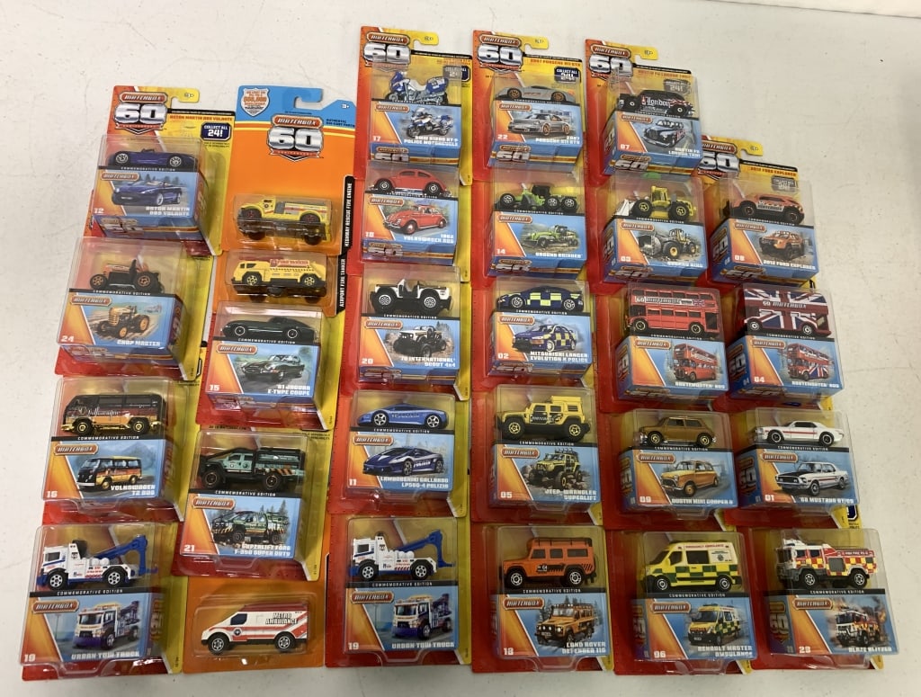 25+ Matchbox 60 Anniversary Die Casts: many cars come with their own boxes