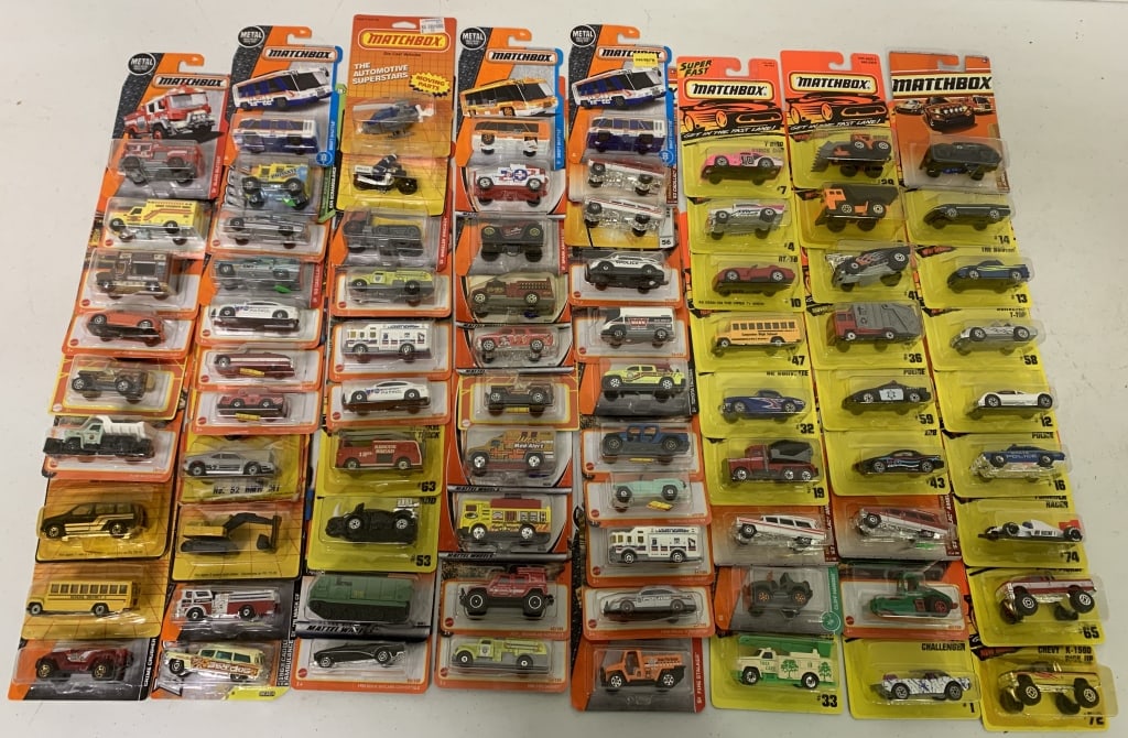 75+ Matchbox Die Cast Cars- Various Series: many different varieties including Metal, Car manufacturers, others