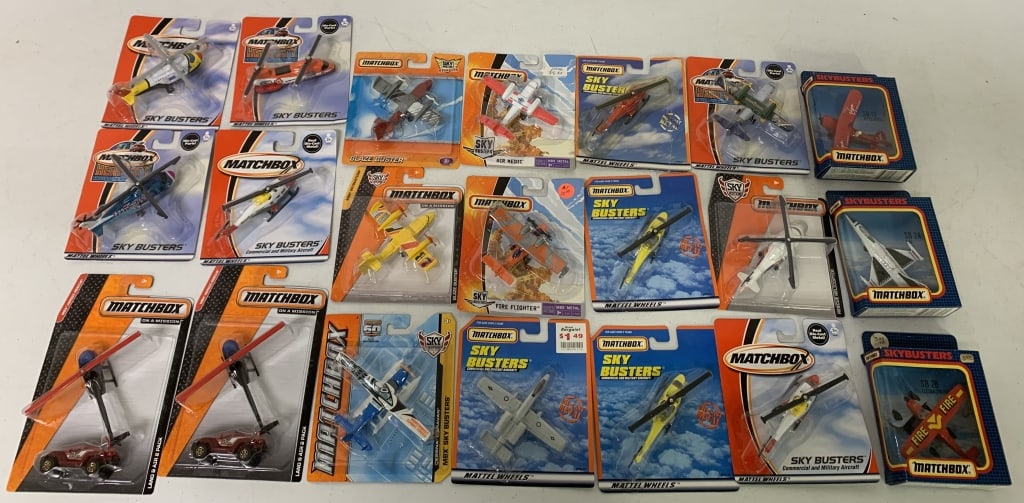 20+ Matchbox Skybusters Die Cast Airplanes: some older ones in boxes