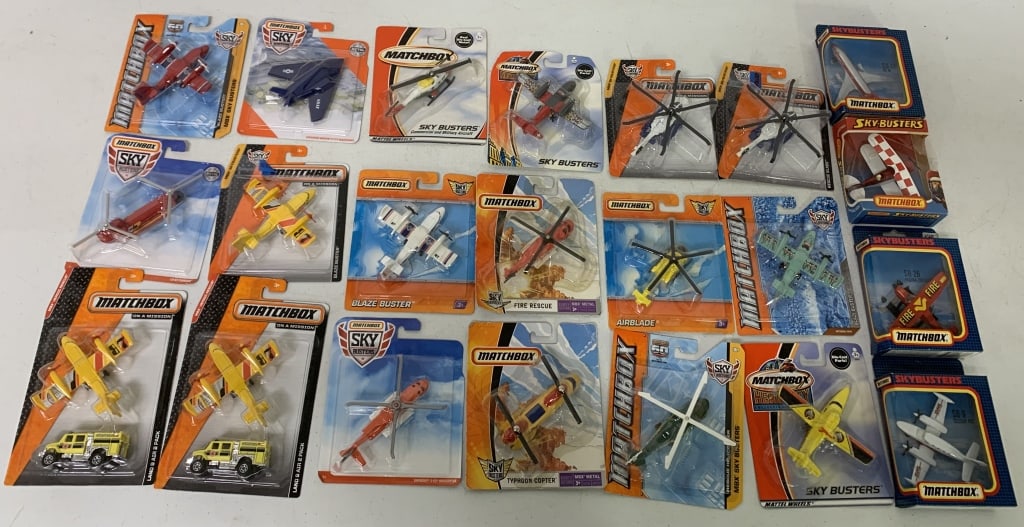 20+ Matchbox Skybusters Die Cast Airplanes: some older ones in boxes
