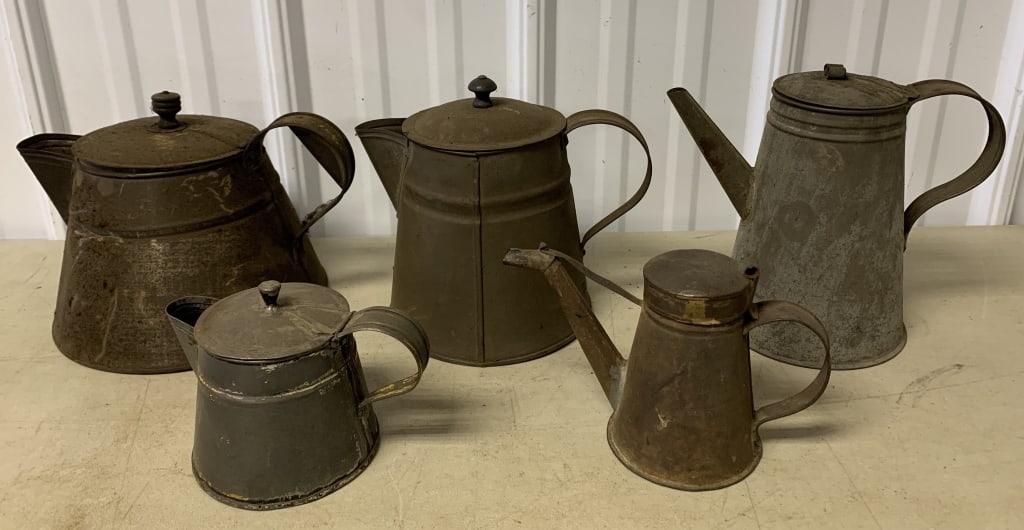 tin coffee pots and oiler (1 of 8)