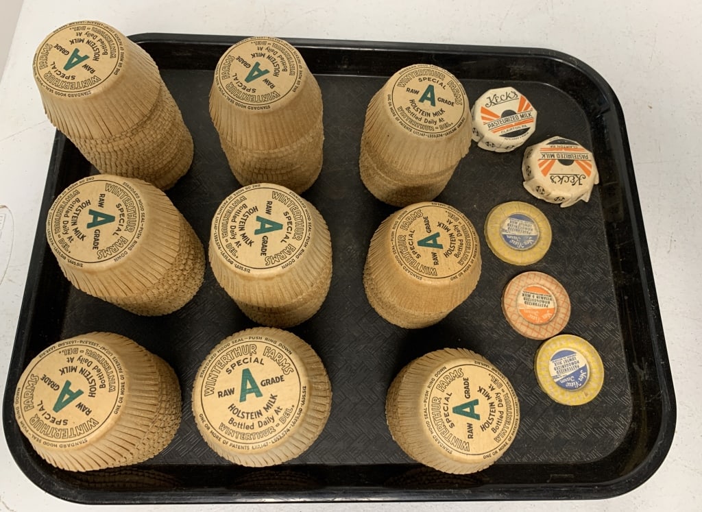 175+ milk caps, most are Winterthur Farms DE (1 of 3)
