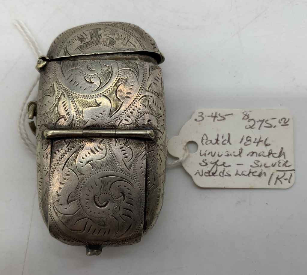 Sterling lighter/coin holder,flint built in bottom (1 of 4)