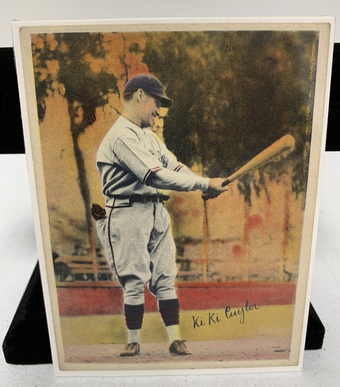 1936 R312 National Chicle Pastel Ki Ki Cuyler: has some edge discoloration; is shrink-wrapped against backer board