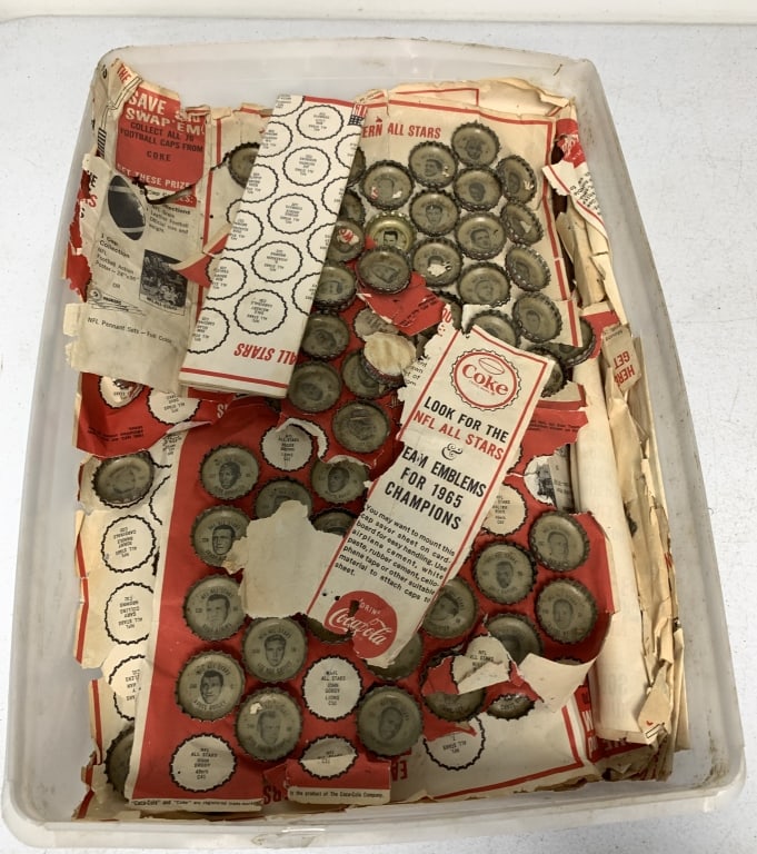 1966 Coke cap Football All-Stars lot (1 of 4)
