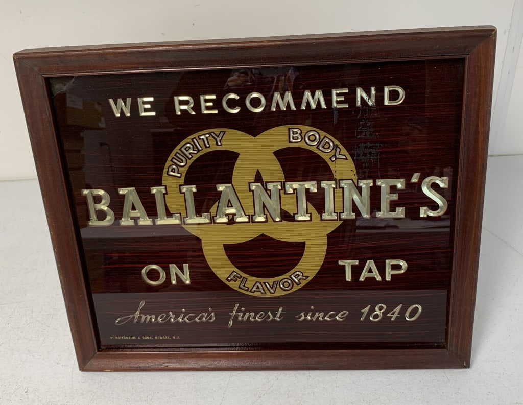 Ballentine Beer Framed Sign,standup (1 of 5)