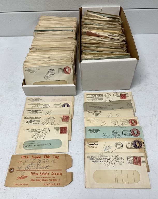 2 Boxes Invoices in Original Envelopes,PA,NY (1 of 5)