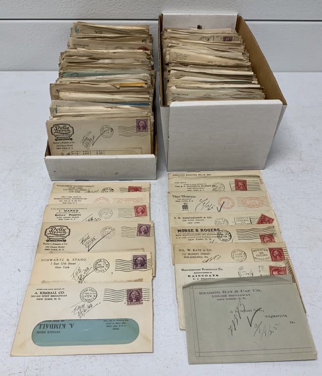 2 Boxes Invoices in Original Envelopes,NY (1 of 5)