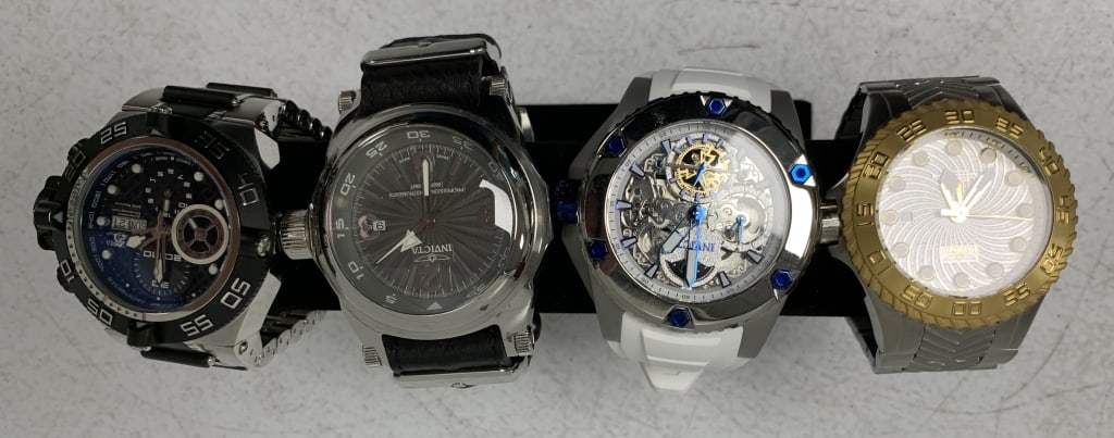 4 Invicta men's watches: do not appear to have wear