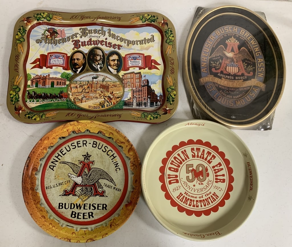 Anheuser-Busch trays and framed art (1 of 6)