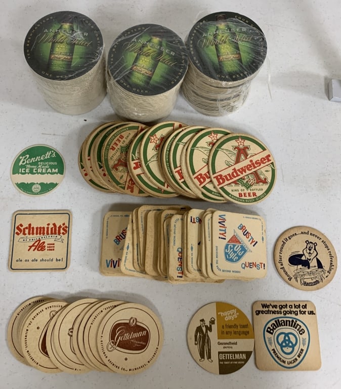 200+ beer coasters