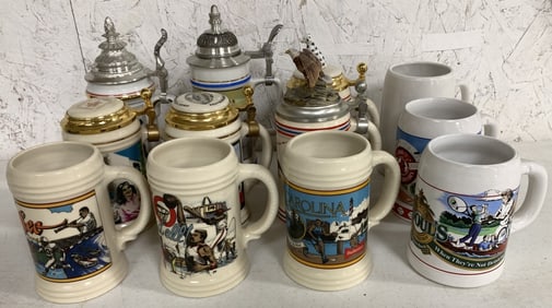 12 beer steins
