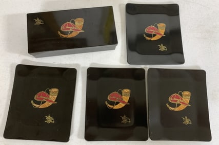 Anheuser-Busch fox hunt cigar box and trays