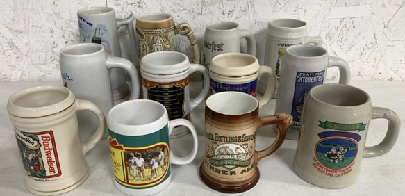 12 beer steins
