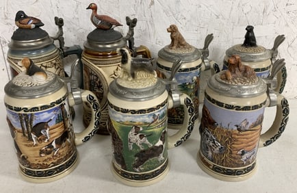 7 Anheuser-Busch steins