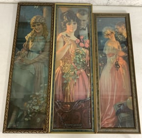 3 Pompeian Beauty framed prints