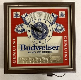 Budweiser lighted beer clock