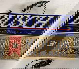 Michelob & Busch lighted beer signs