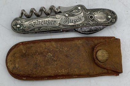 Anheuser-Busch pocket knife w/case