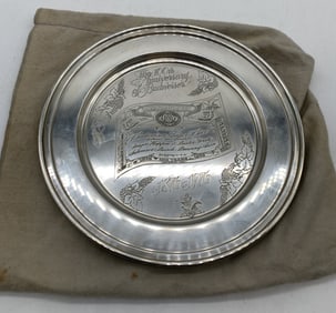 100th Anniversary of Budweiser sterling plate