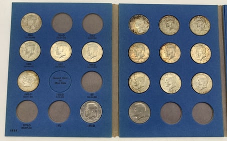 John F Kennedy Half Dollar Binder w/ 16 Coins